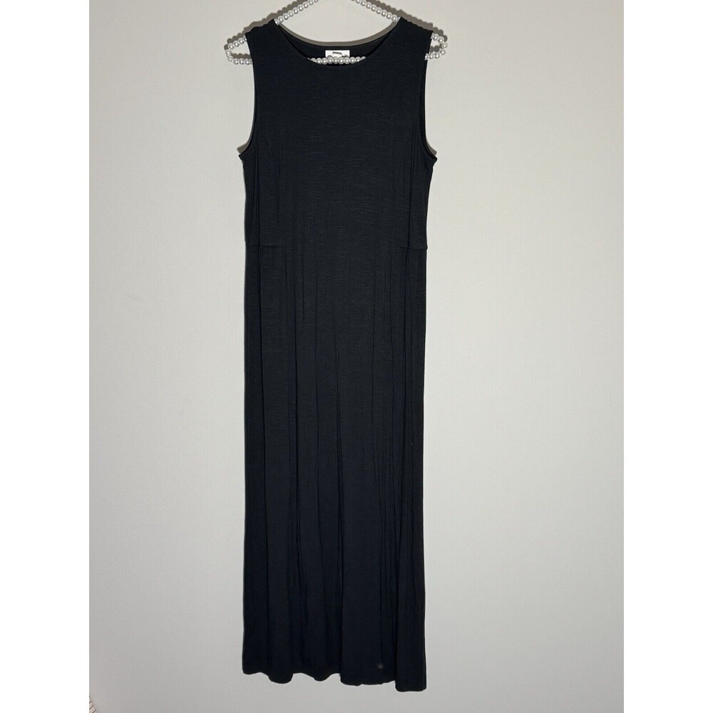 J Jill Wearever Collection XS Maxi Dress Womens Black Sleeveless Tank Dress Soft